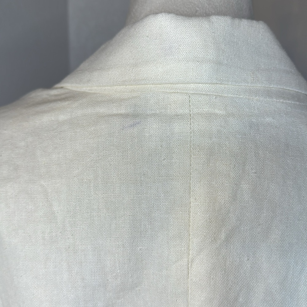 Who What Wear Ivory Double Breasted Linen Blazer Size Large NWOT - Picture 9 of 11